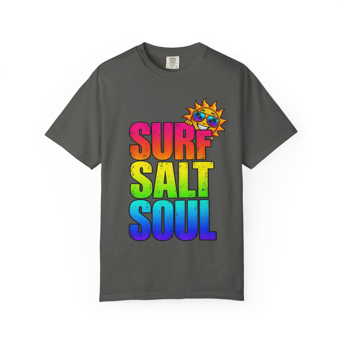 Surf Salt Soul Tee | Retro Surf Graphic Shirt | Colorful Beach T-Shirt | Comfort Colors