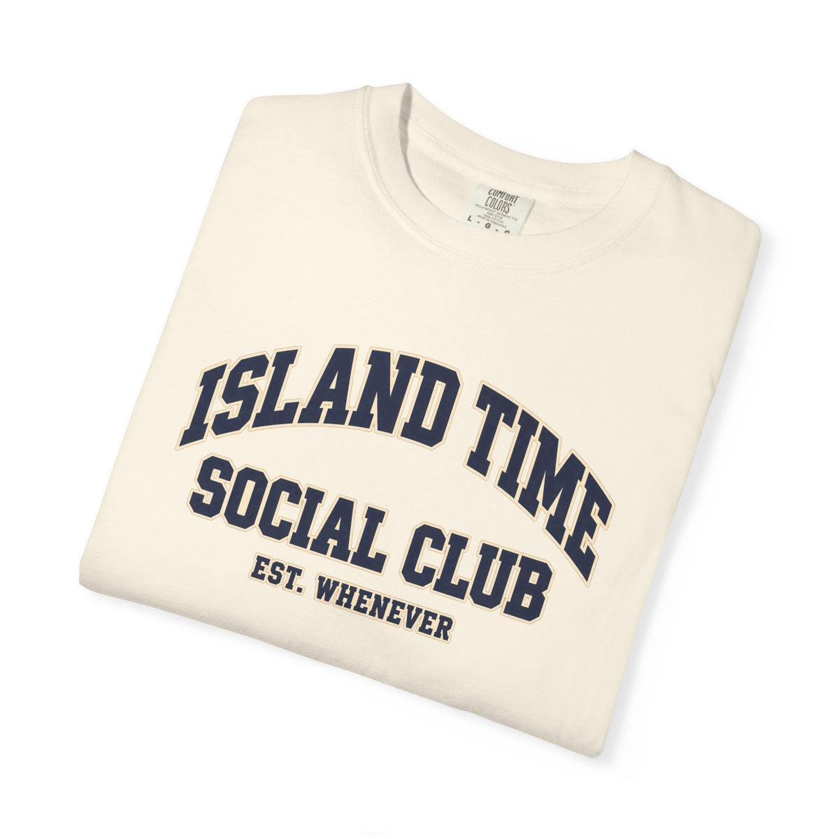 Island Time Social Club Tee | Est. Whenever | Varsity Beach T-Shirt | Comfort Colors Vacation Shirt