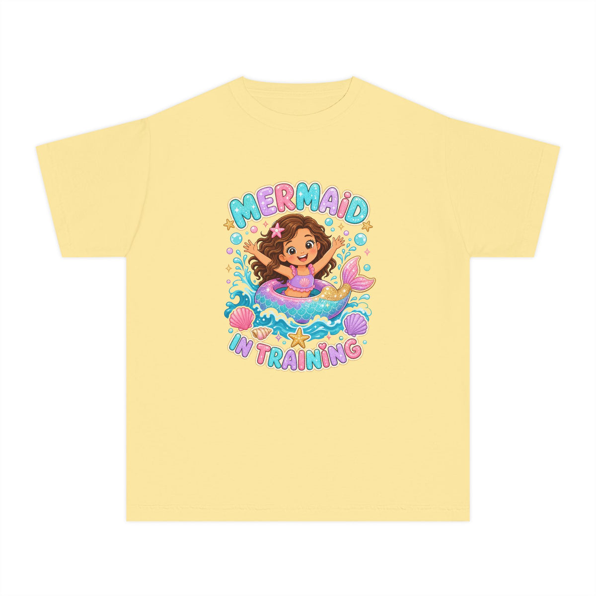 Mermaid In Training Kids Tee | Mermaid Kids Shirt | Youth Beach T-Shirt | Surf Kid Gift