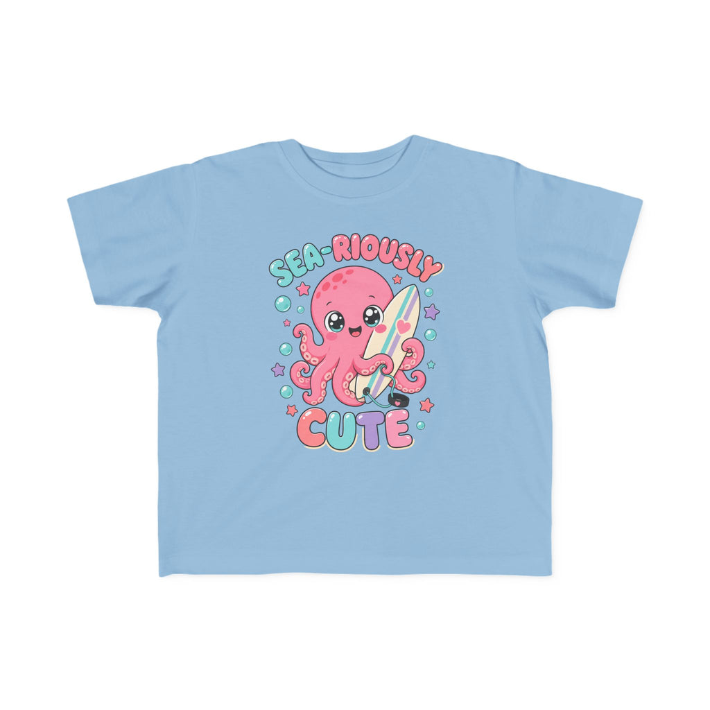 Sea-Riously Cute Kids Tee | Cute Octopus Kids Shirt | Toddler Beach T-Shirt | Surf Kid Gift