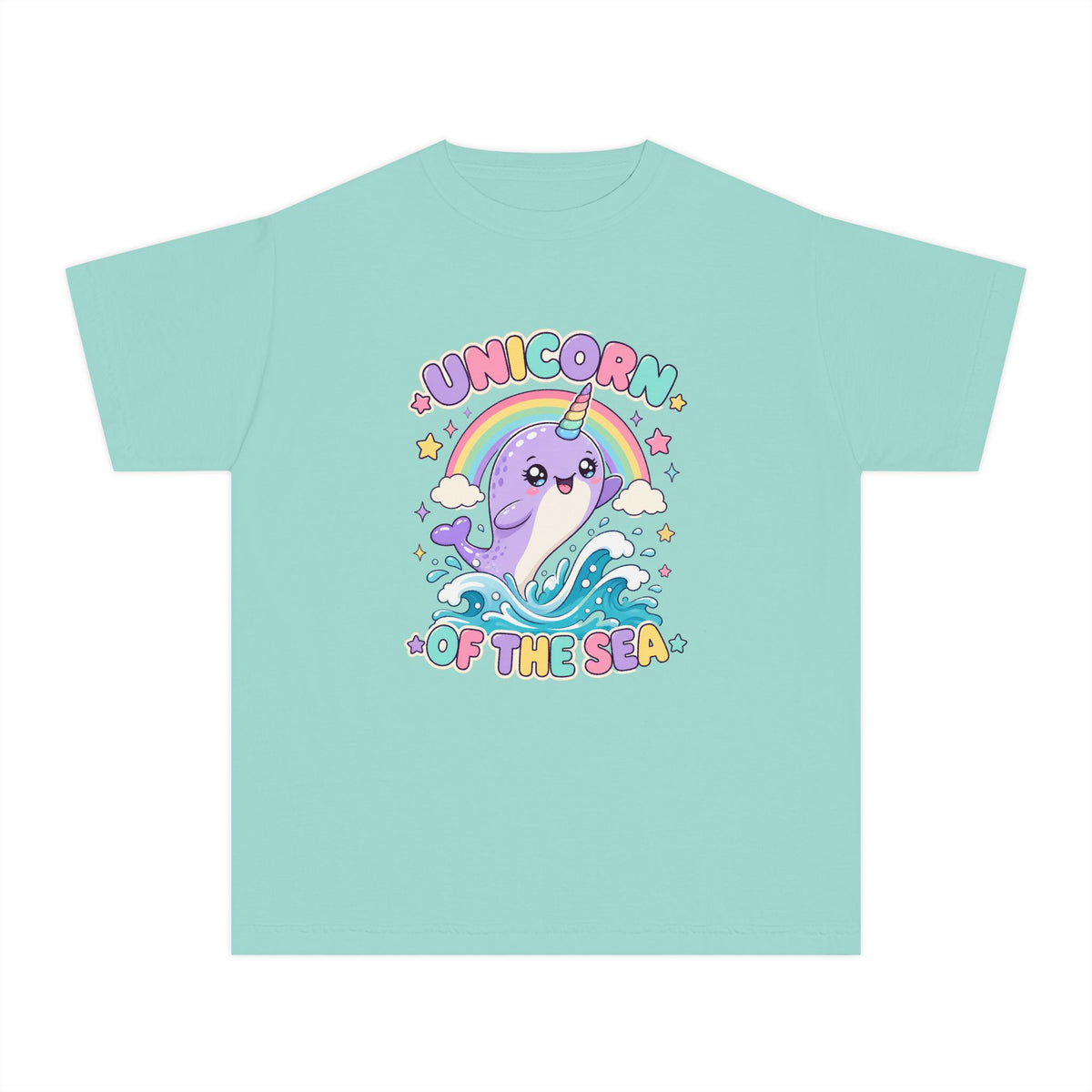 Unicorn Of The Sea Kids Tee | Narwhal Kids Shirt | Youth Beach T-Shirt | Surf Kid Gift