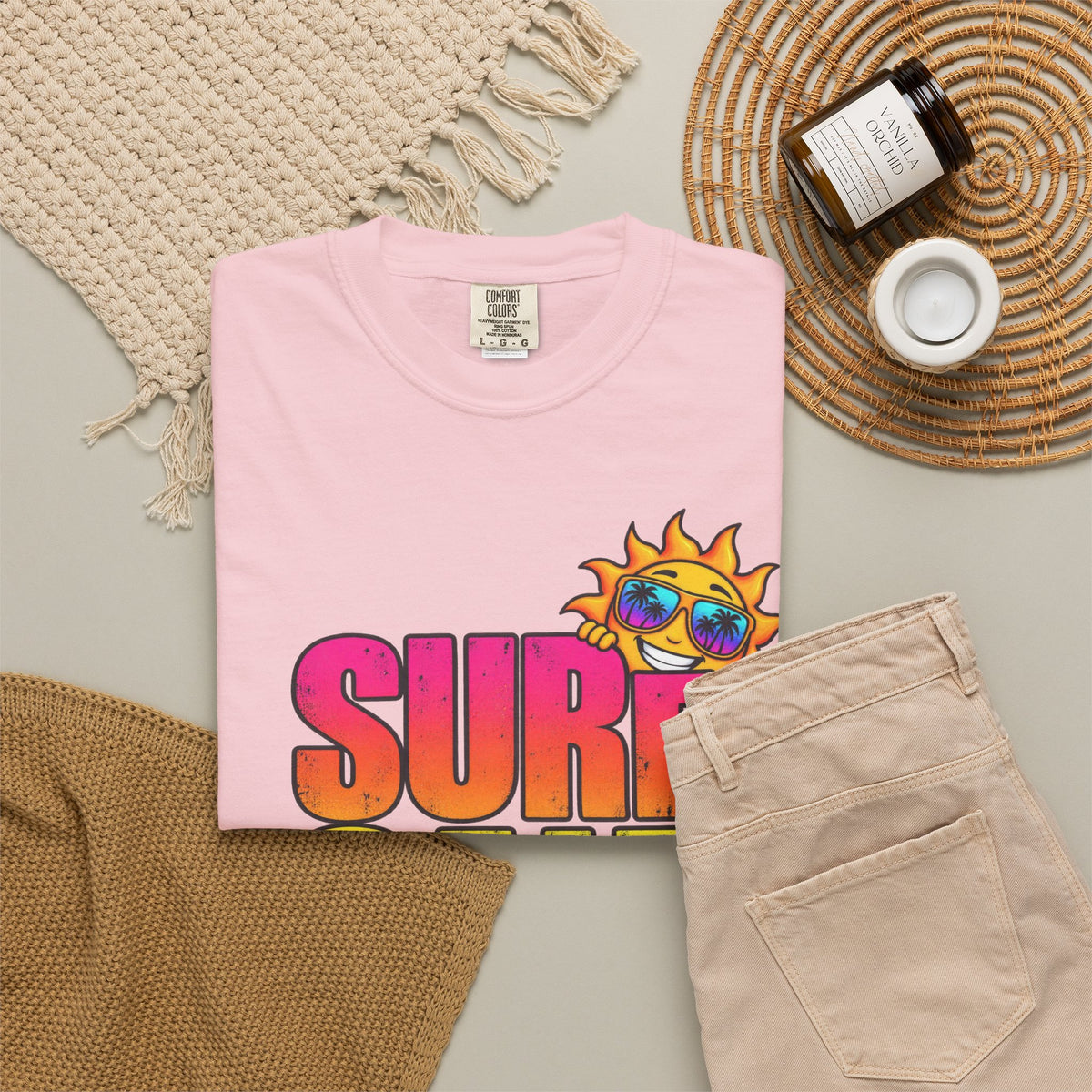 Surf Salt Soul Tee | Retro Surf Graphic Shirt | Colorful Beach T-Shirt | Comfort Colors