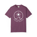 Ocean Minded Tee | Sun and Wave Circle Emblem Shirt | Minimalist Surf T-Shirt | Comfort Colors Pepper