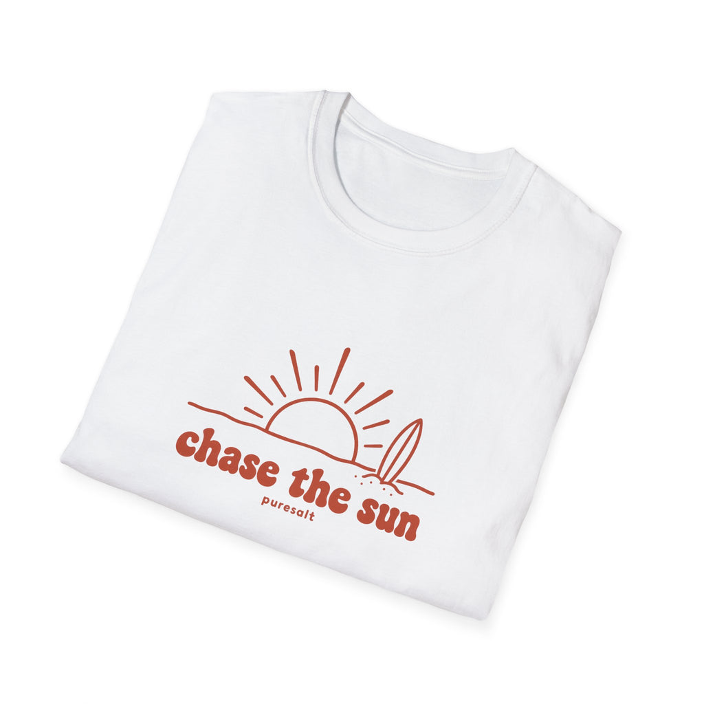 Chase the Sun Surf T-Shirt — Retro Beach Graphic Tee