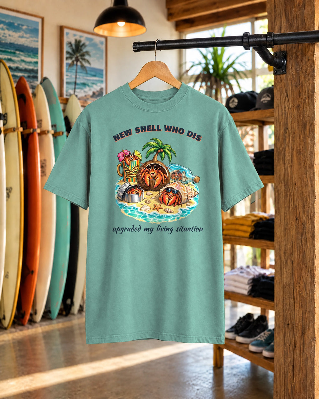 New Shell Who Dis Shirt | Funny Hermit Crab Tee | Comfort Colors T-Shirt