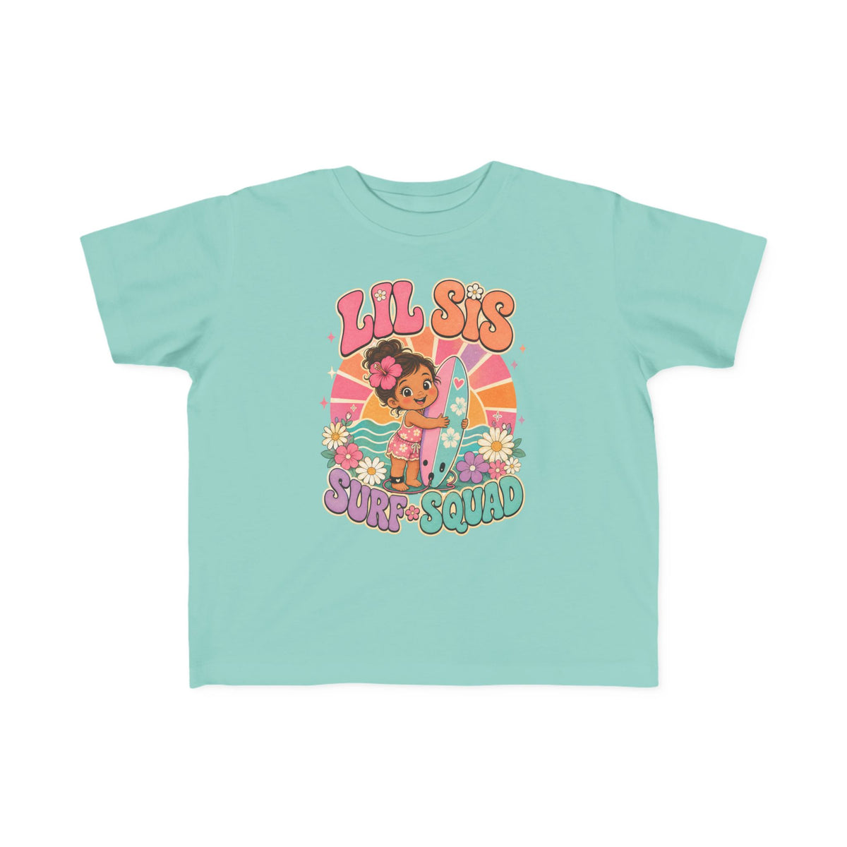 Lil Sis Surf Squad Kids Tee | Little Sister Surf Shirt | Toddler Beach T-Shirt | Surf Kid Gift