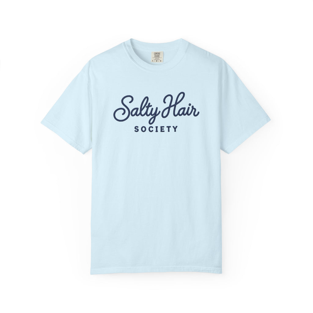 Salty Hair Society Tee | Beach Hair Dont Care Script Shirt | Coastal Girl T-Shirt | Comfort Colors Orchid