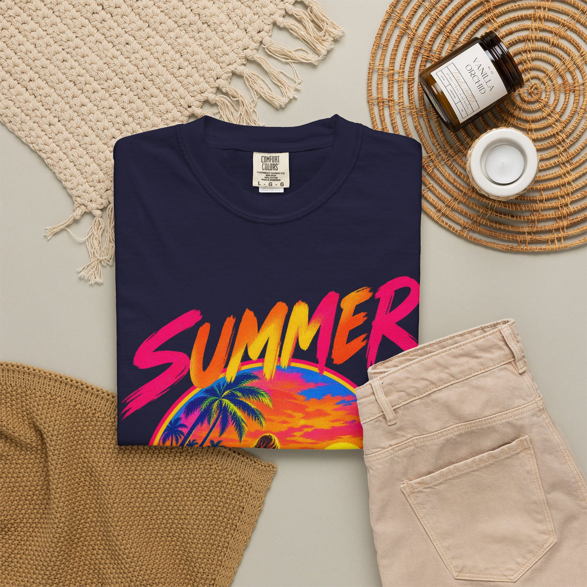 Summer Never Ends Tee | Retro Endless Summer Shirt | Tropical T-Shirt | Comfort Colors