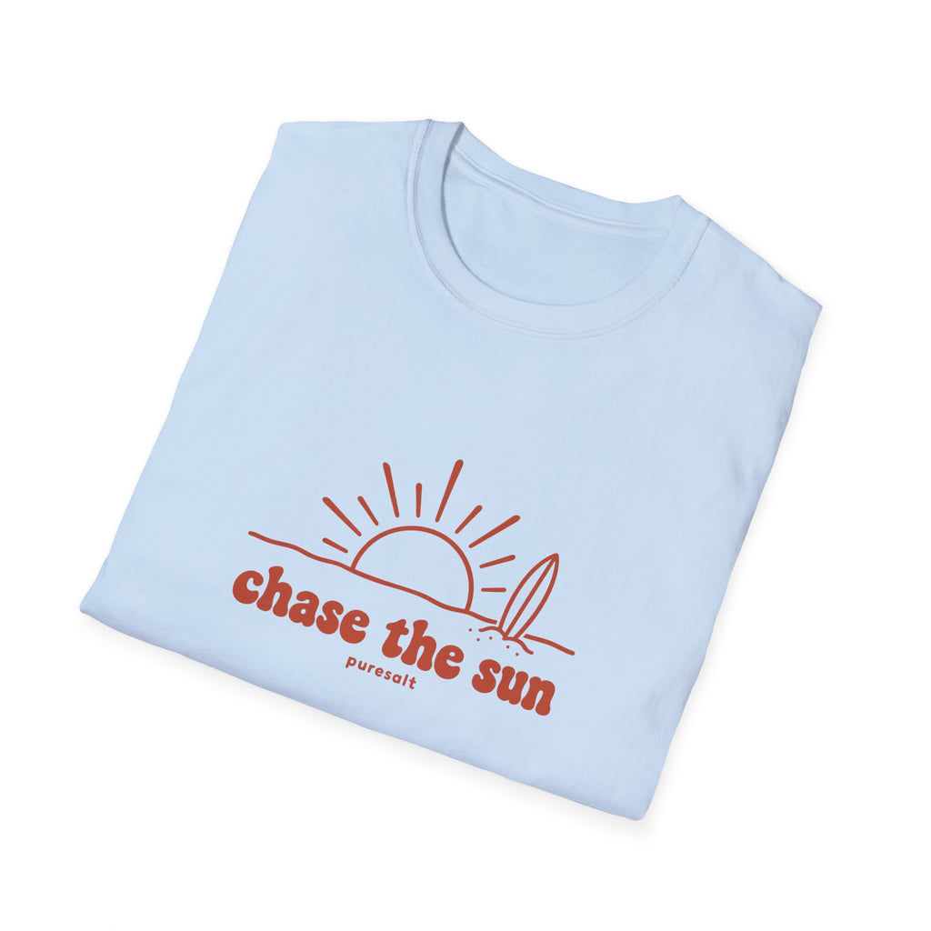 Chase the Sun Surf T-Shirt — Retro Beach Graphic Tee