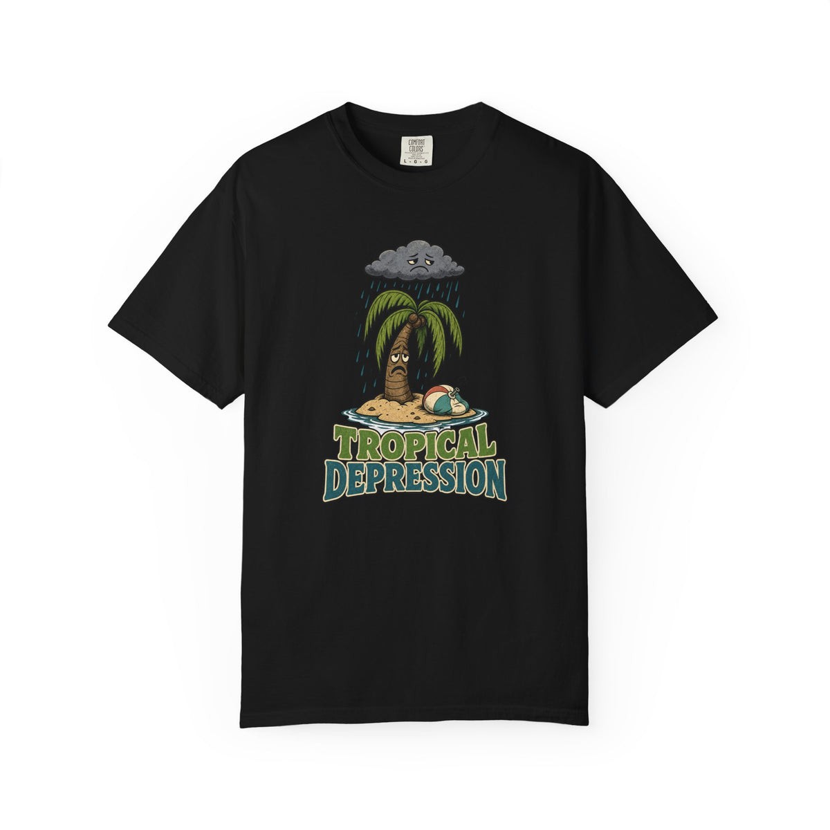 Tropical Depression Tee | Funny Palm Tree Shirt | Retro Beach T-Shirt | Comfort Colors Gift