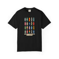 One Board Is Never Enough Tee | Surfboard Quiver Shirt | Colourful Surf T-Shirt | Comfort Colors Gift