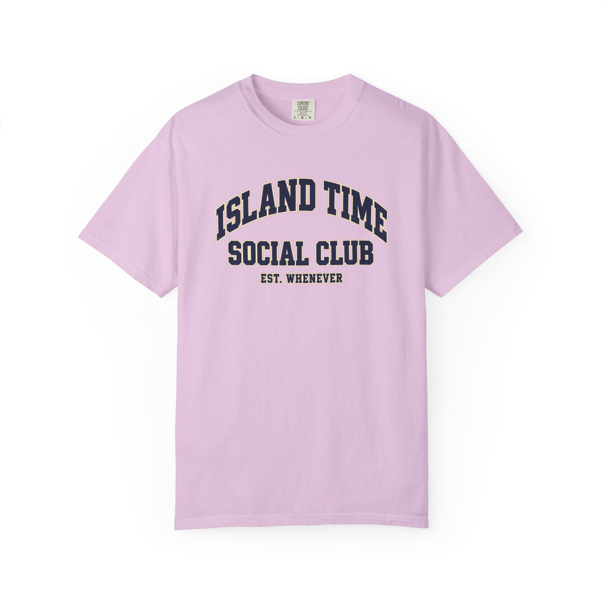 Island Time Social Club Tee | Est. Whenever | Varsity Beach T-Shirt | Comfort Colors Vacation Shirt