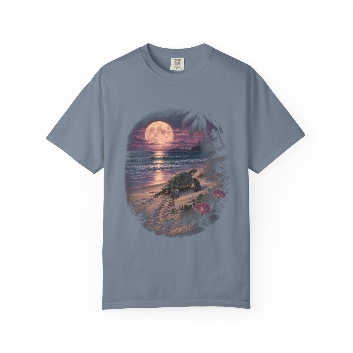 Nesting Moon Sea Turtle Shirt | Vintage Turtle Moon Tee | Comfort Colors T-Shirt
