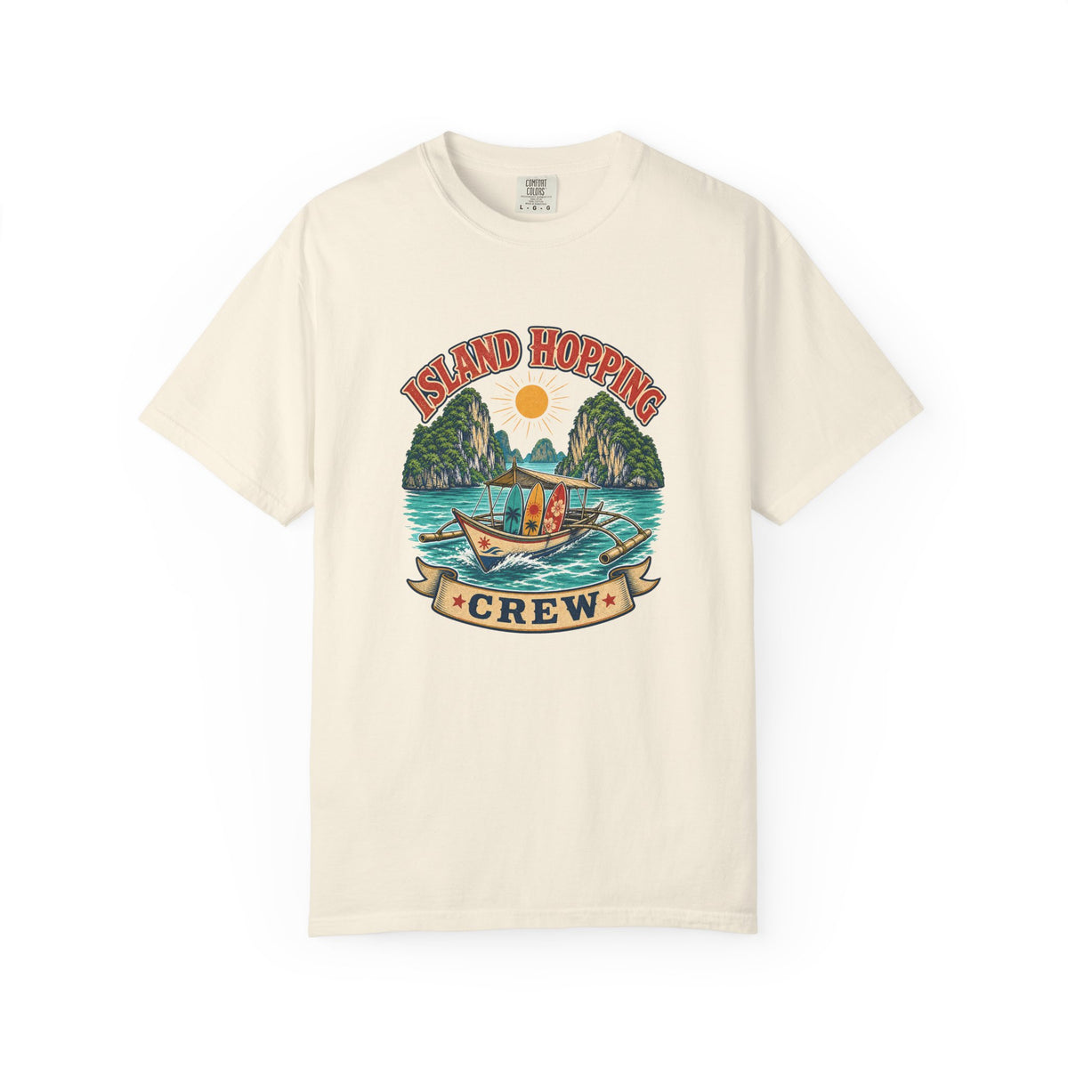 Island Hopping Crew Tee | Philippines Island Shirt | Retro Beach T-Shirt | Comfort Colors Gift