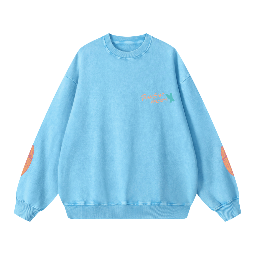 PureSalt Addiction Snow Washed Oversized Sweatshirt
