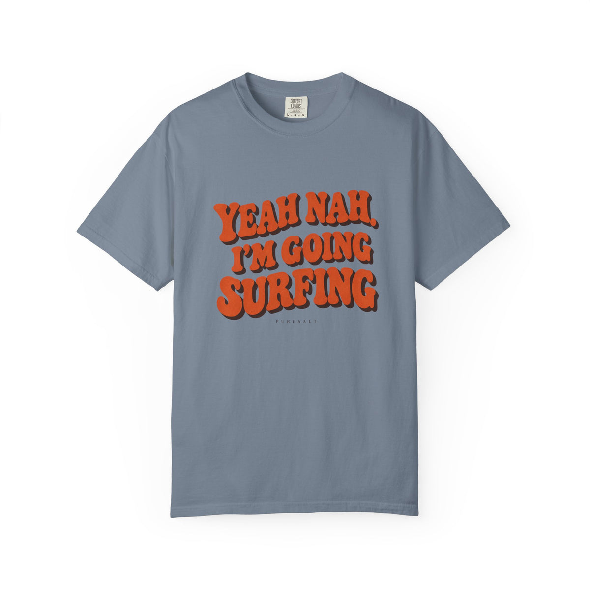 Yeah Nah I'm Going Surfing T-shirt | Retro Orange Surf Quote