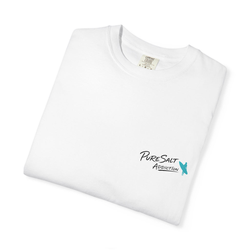 Just Chillin' Surf T-Shirt — Retro Beach Vibes with Guitarist Graphic