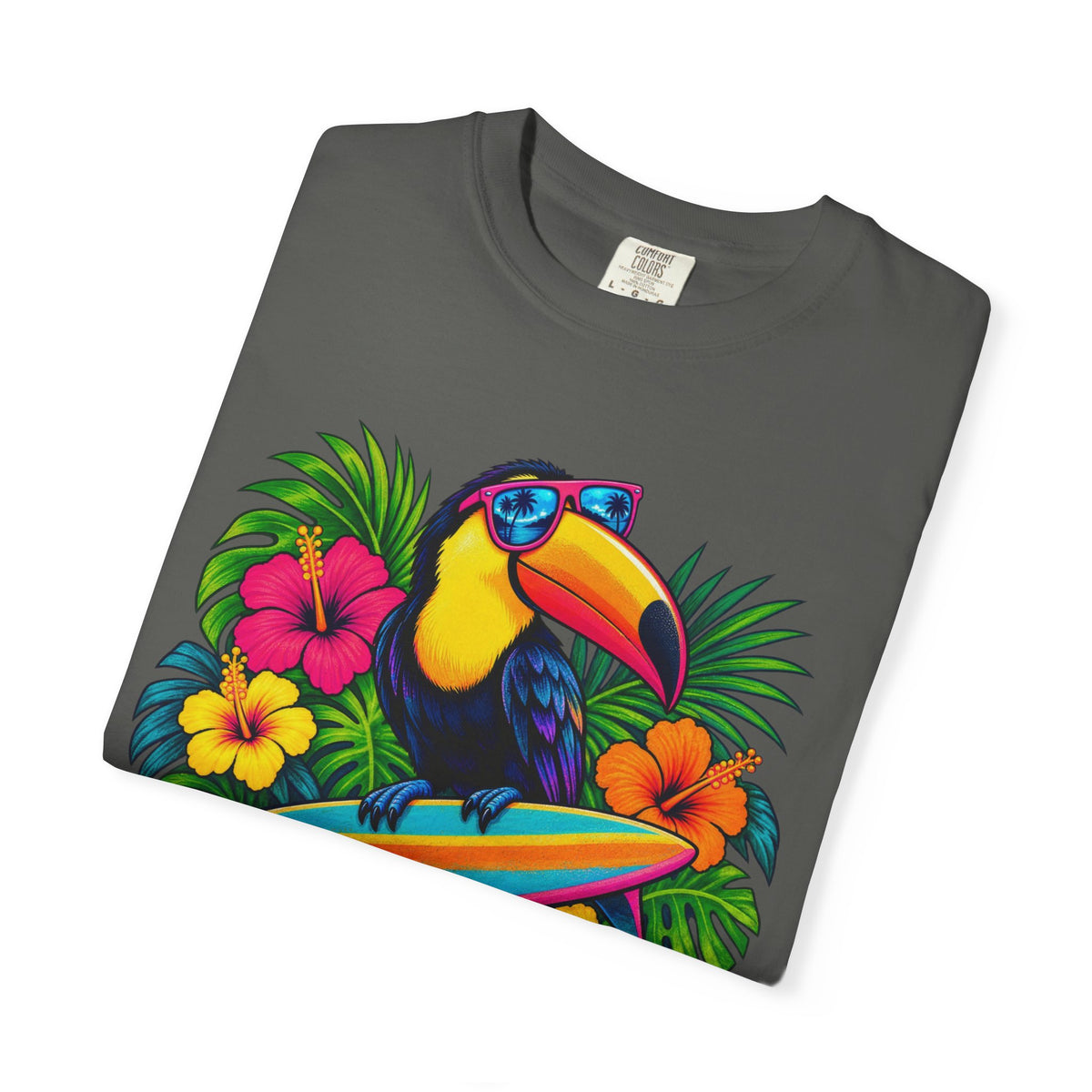 Tropical Mood Toucan Tee | Funny Toucan Surf Shirt | Tropical Jungle T-Shirt | Comfort Colors