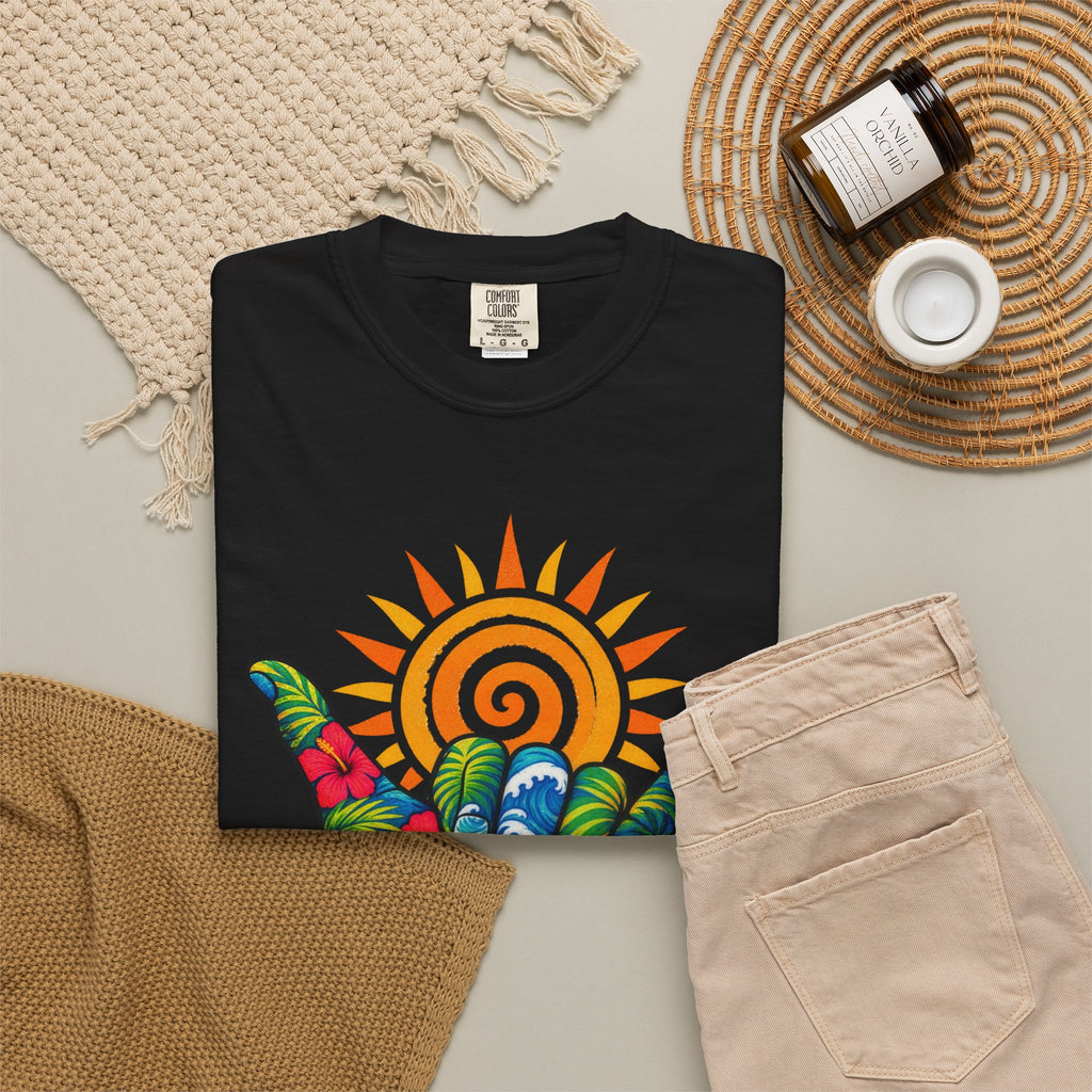 Hang Loose Tee | Shaka Surf Shirt | Retro Beach T-Shirt | Comfort Colors