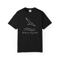 Let The Sea Set You Free Tee | Seagull Line Art Shirt | Freedom Ocean Quote T-Shirt | Comfort Colors Moss