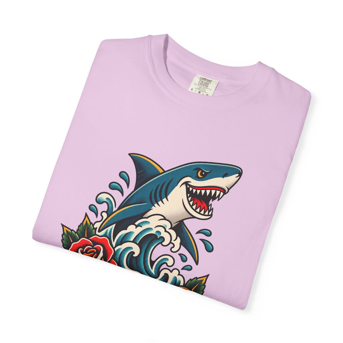 Shark Bait Not Today Tee | Tattoo Style Shark Shirt | Old School Surf T-Shirt | Comfort Colors Surfer Gift