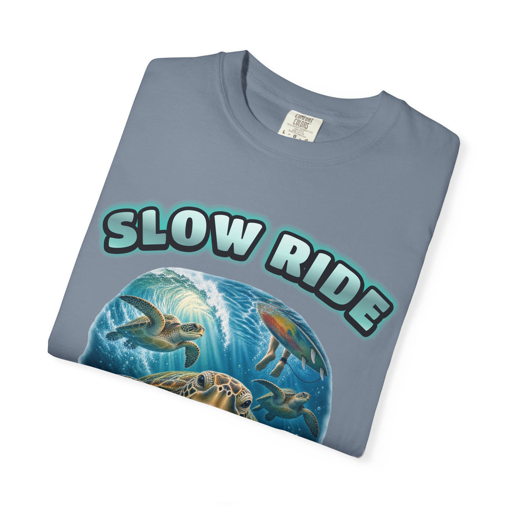 Sea Turtle Bootleg Shirt | Slow Ride Funny Turtle Tee | Comfort Colors T-Shirt