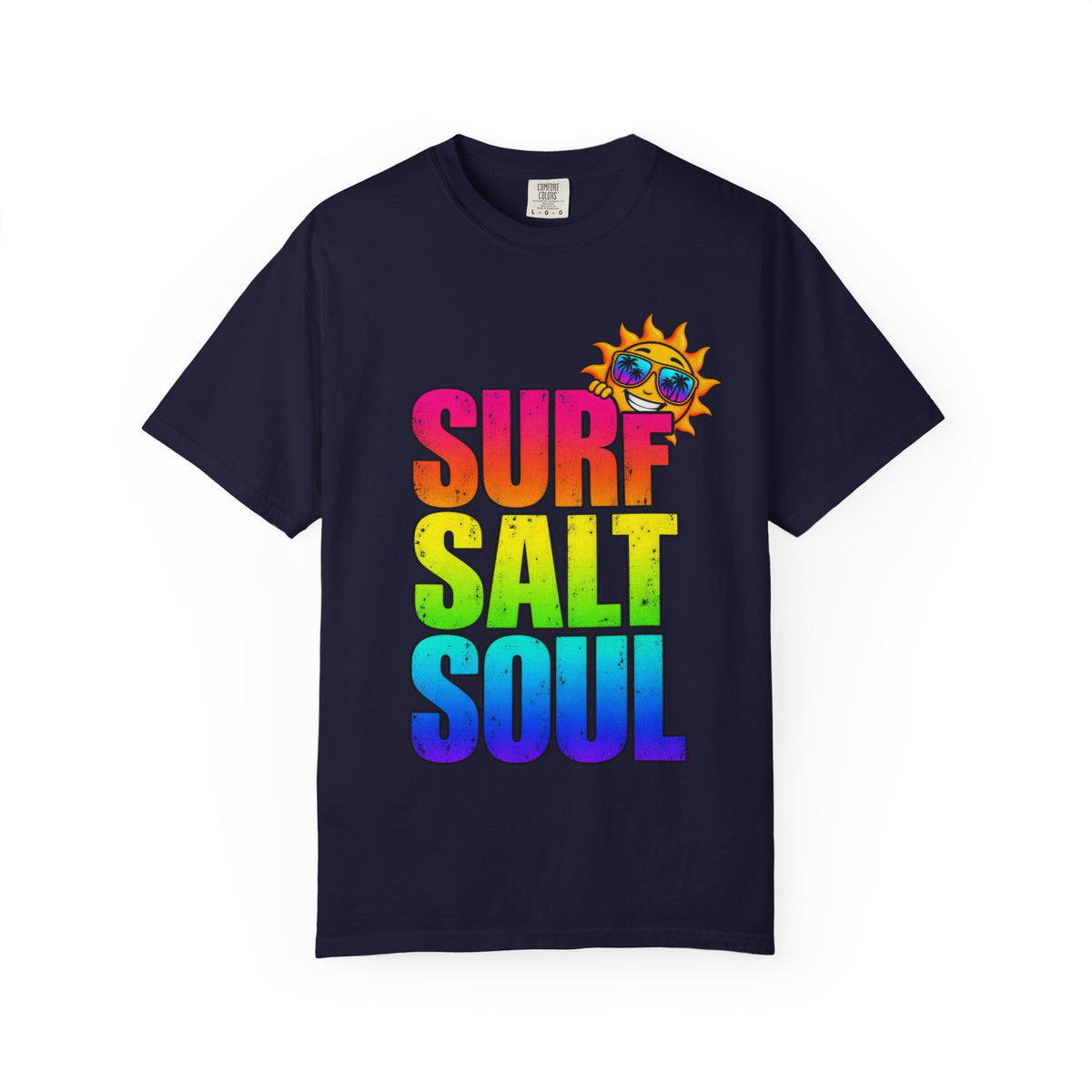 Surf Salt Soul Tee | Retro Surf Graphic Shirt | Colorful Beach T-Shirt | Comfort Colors