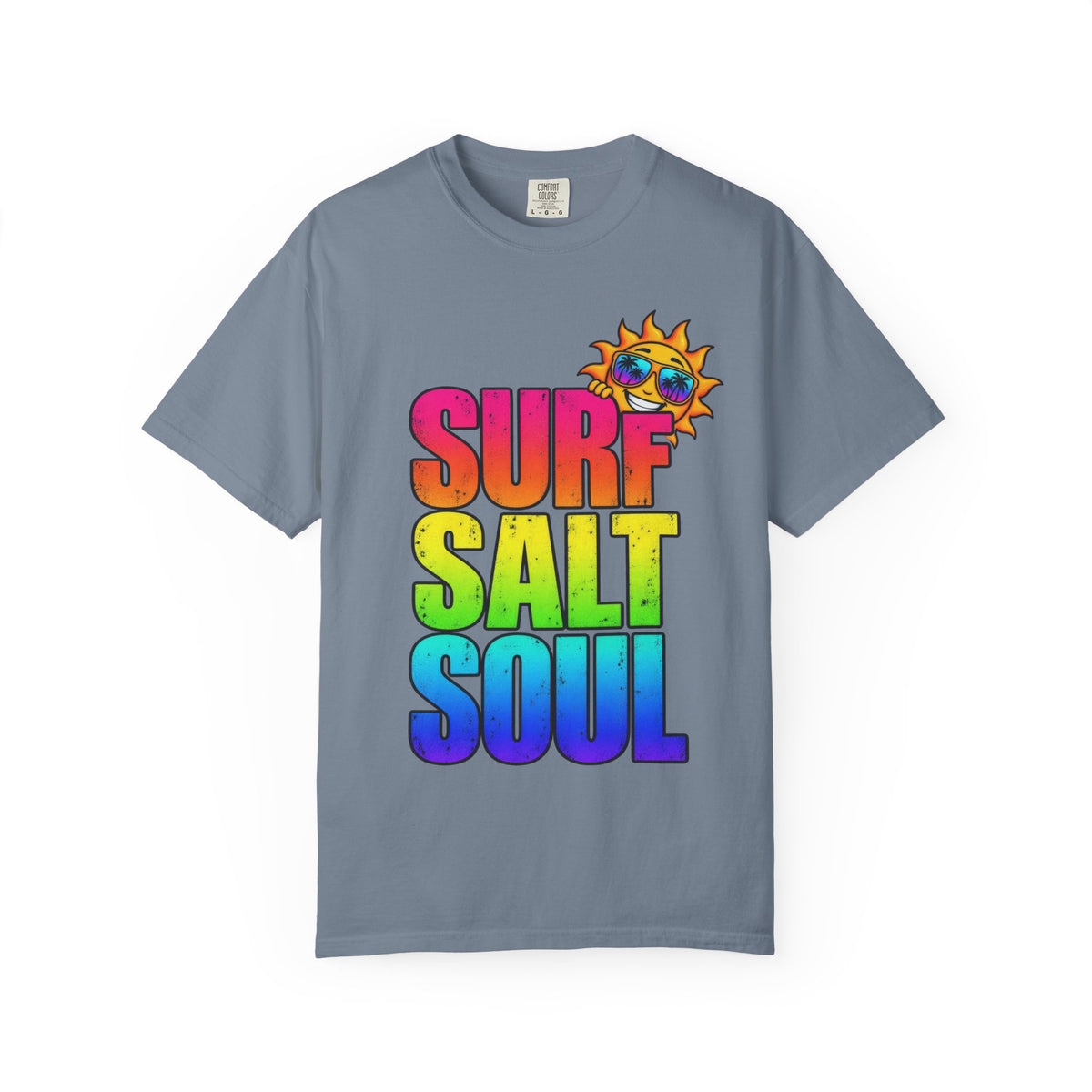 Surf Salt Soul Tee | Retro Surf Graphic Shirt | Colorful Beach T-Shirt | Comfort Colors