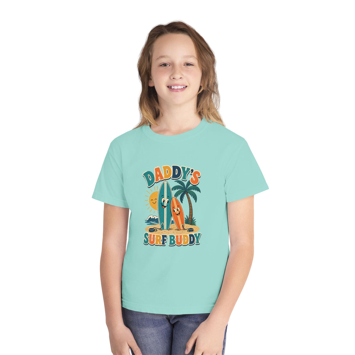Daddy's Surf Buddy Kids Tee | Daddy Surf Buddy Shirt | Youth Beach T-Shirt | Surf Kid Gift