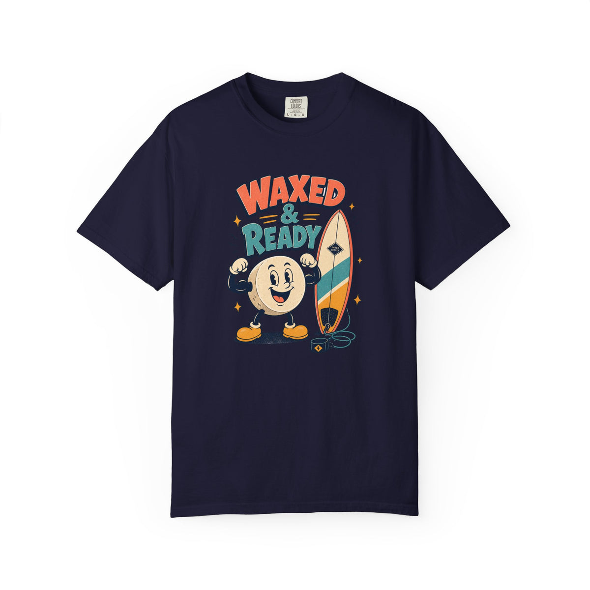 Waxed & Ready Tee | Funny Surf Wax Shirt | Retro Beach T-Shirt | Comfort Colors Gift