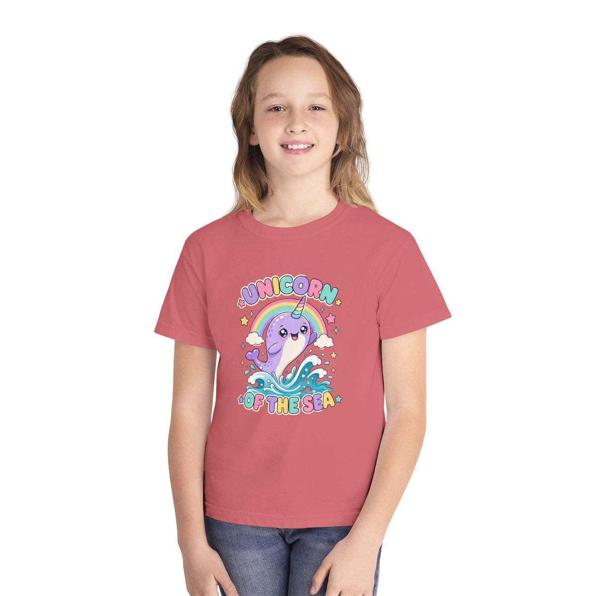 Unicorn Of The Sea Kids Tee | Narwhal Kids Shirt | Youth Beach T-Shirt | Surf Kid Gift