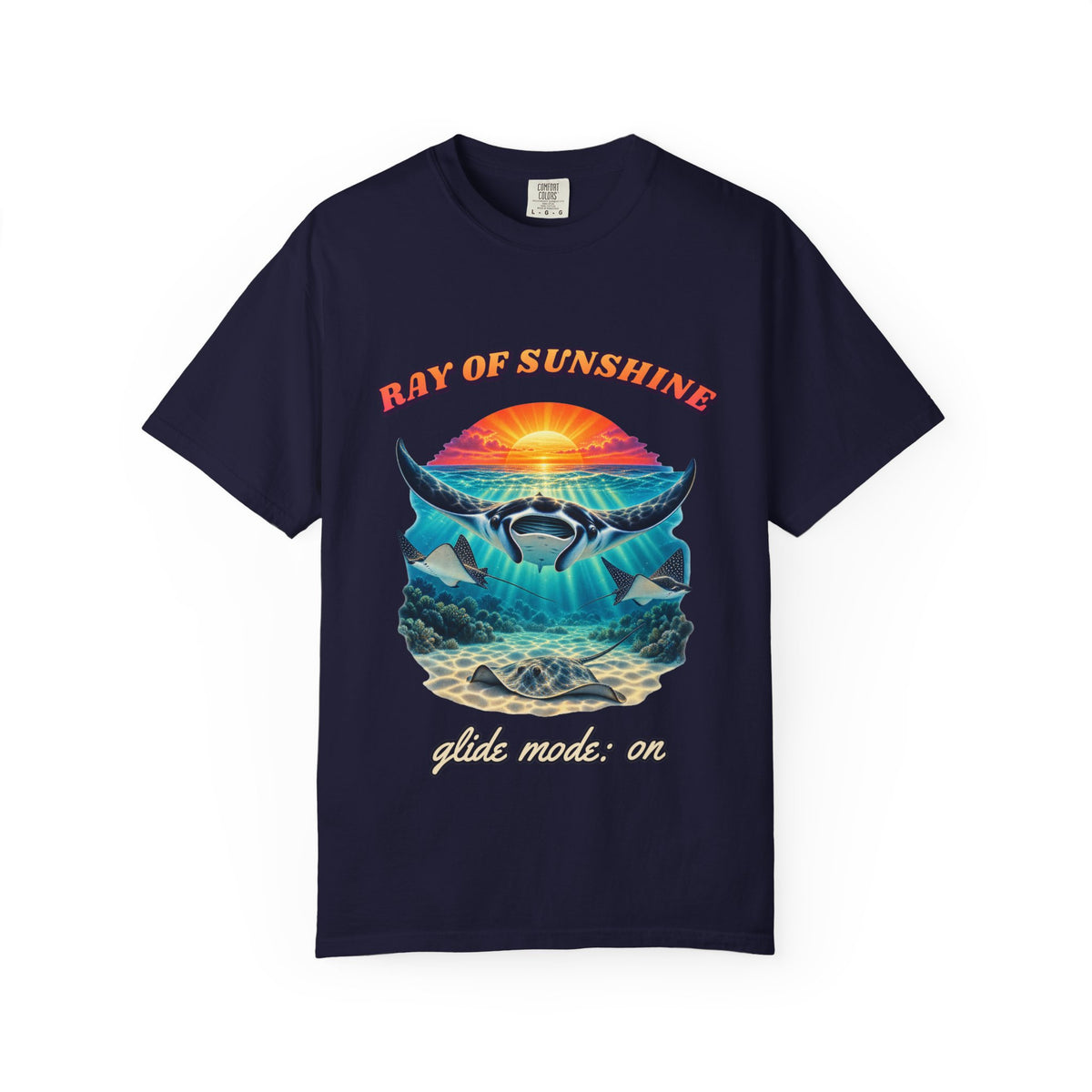 Ray Of Sunshine Stingray Shirt | Manta Ray Bootleg Tee | Comfort Colors T-Shirt