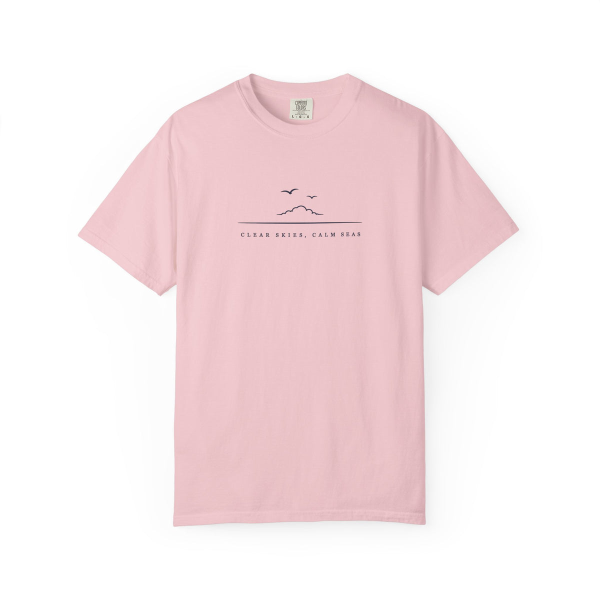 Clear Skies, Calm Seas Tee | Minimal Seagull Shirt | Inspirational Ocean T-Shirt | Comfort Colors