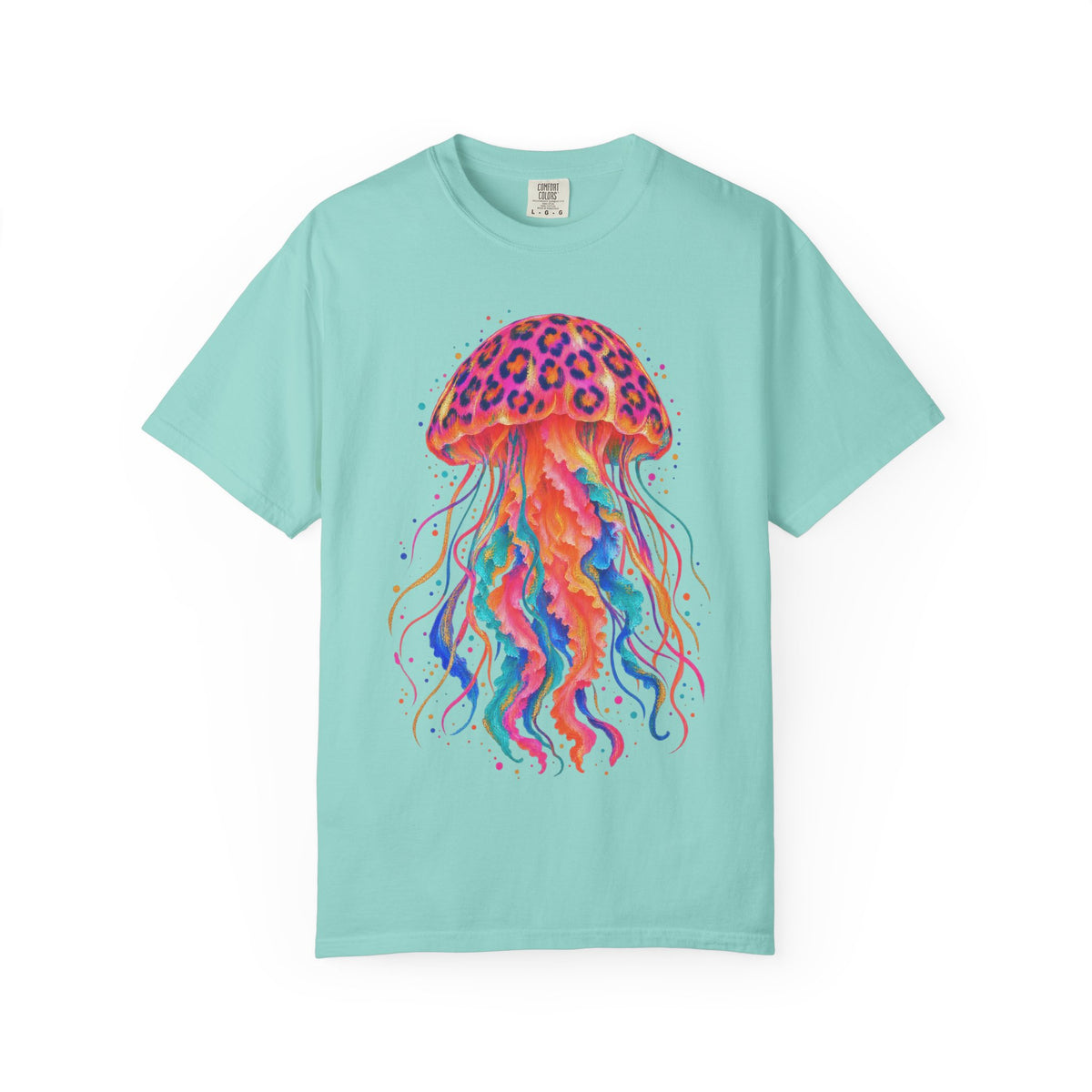 Neon Leopard Jellyfish Shirt | Ocean Jellyfish Tee | Comfort Colors T-Shirt