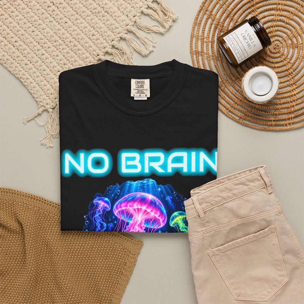 Jellyfish No Brain No Pain Shirt | Funny Jellyfish Tee | Comfort Colors T-Shirt