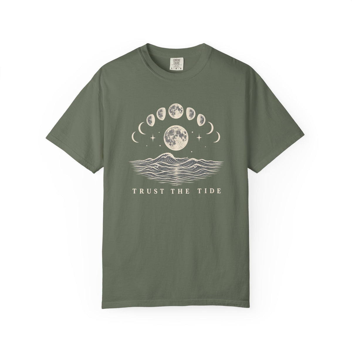 Trust The Tide Tee | Moon Phase Ocean Shirt | Celestial Wave T-Shirt | Comfort Colors Gift