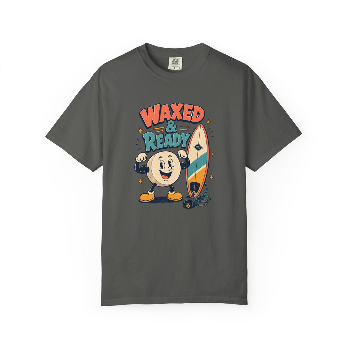 Waxed & Ready Tee | Funny Surf Wax Shirt | Retro Beach T-Shirt | Comfort Colors Gift