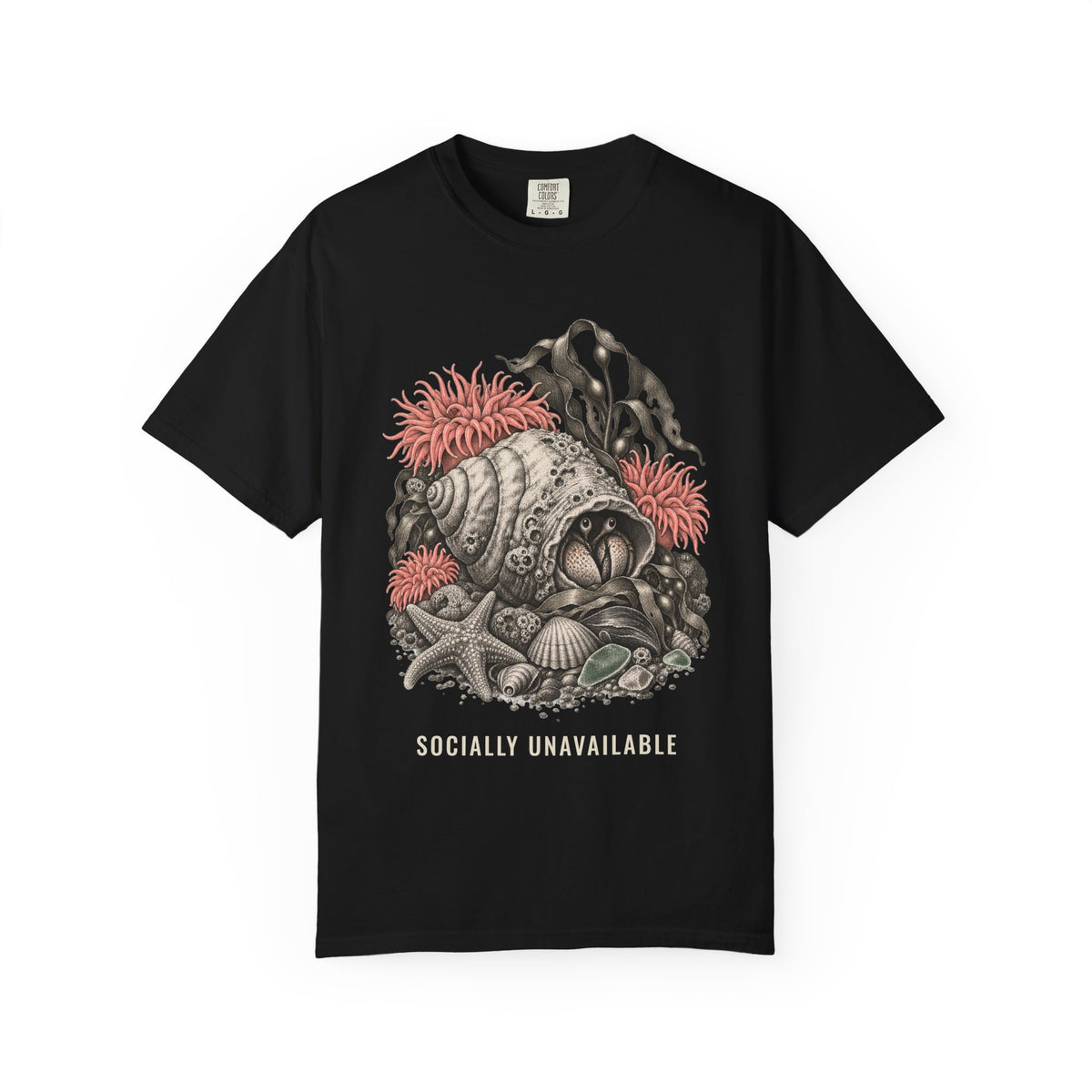 Socially Unavailable Hermit Crab Shirt | Funny Introvert Tee | Comfort Colors T-Shirt