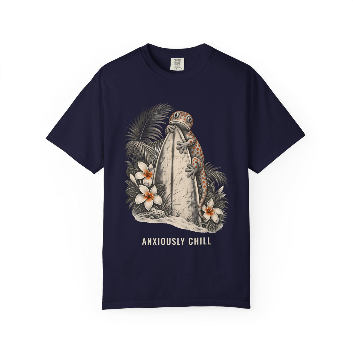 Anxiously Chill Gecko Shirt | Funny Lizard Vintage Tee | Comfort Colors T-Shirt