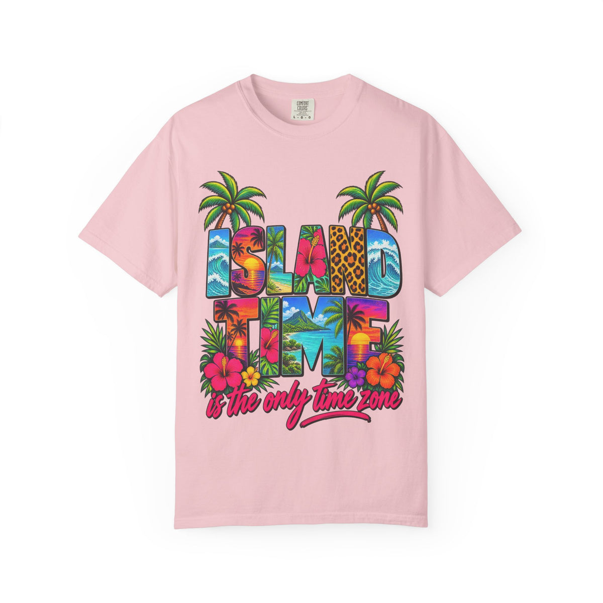 Island Time Tee | Tropical Island Shirt | Retro Vacation T-Shirt | Comfort Colors