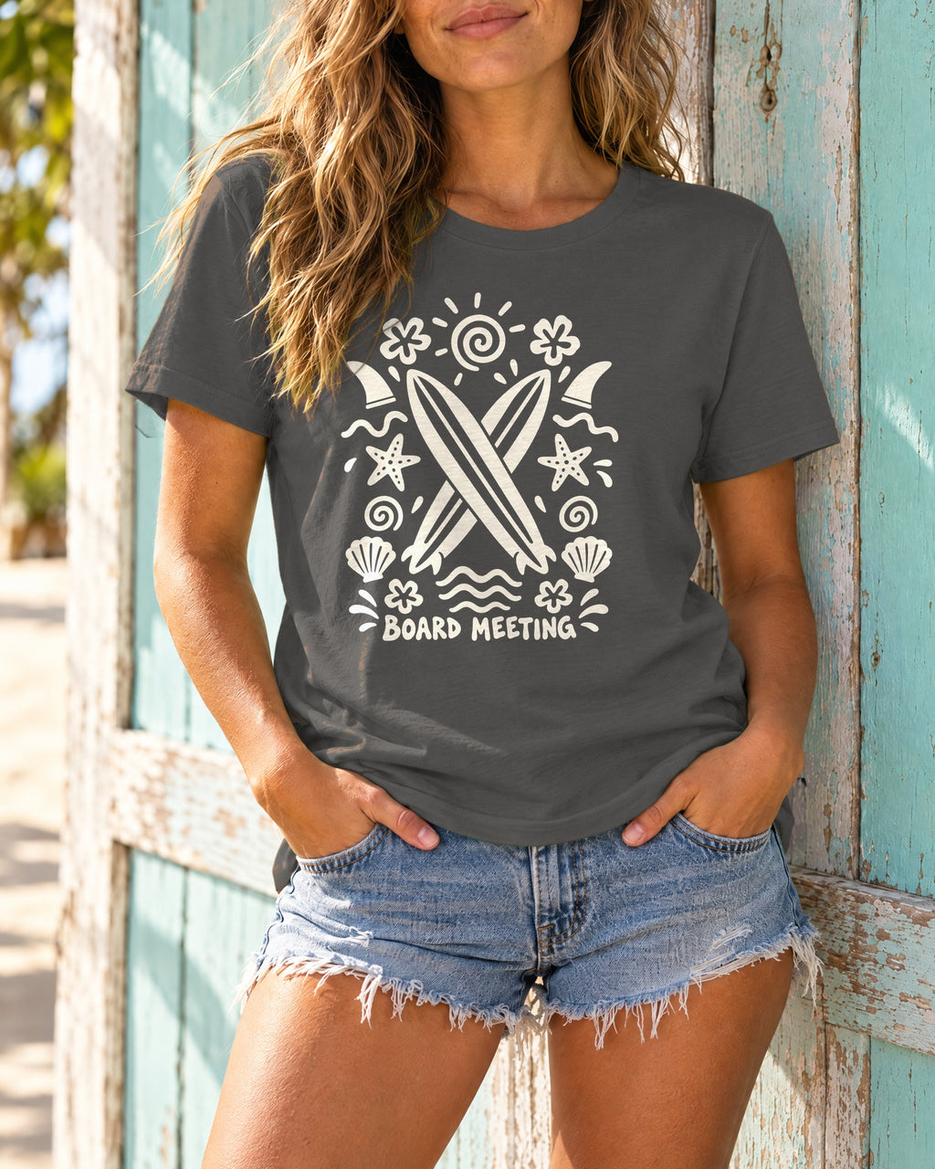 Board Meeting Surf Shirt | Funny Crossed Surfboards Tee | Comfort Colors T-Shirt