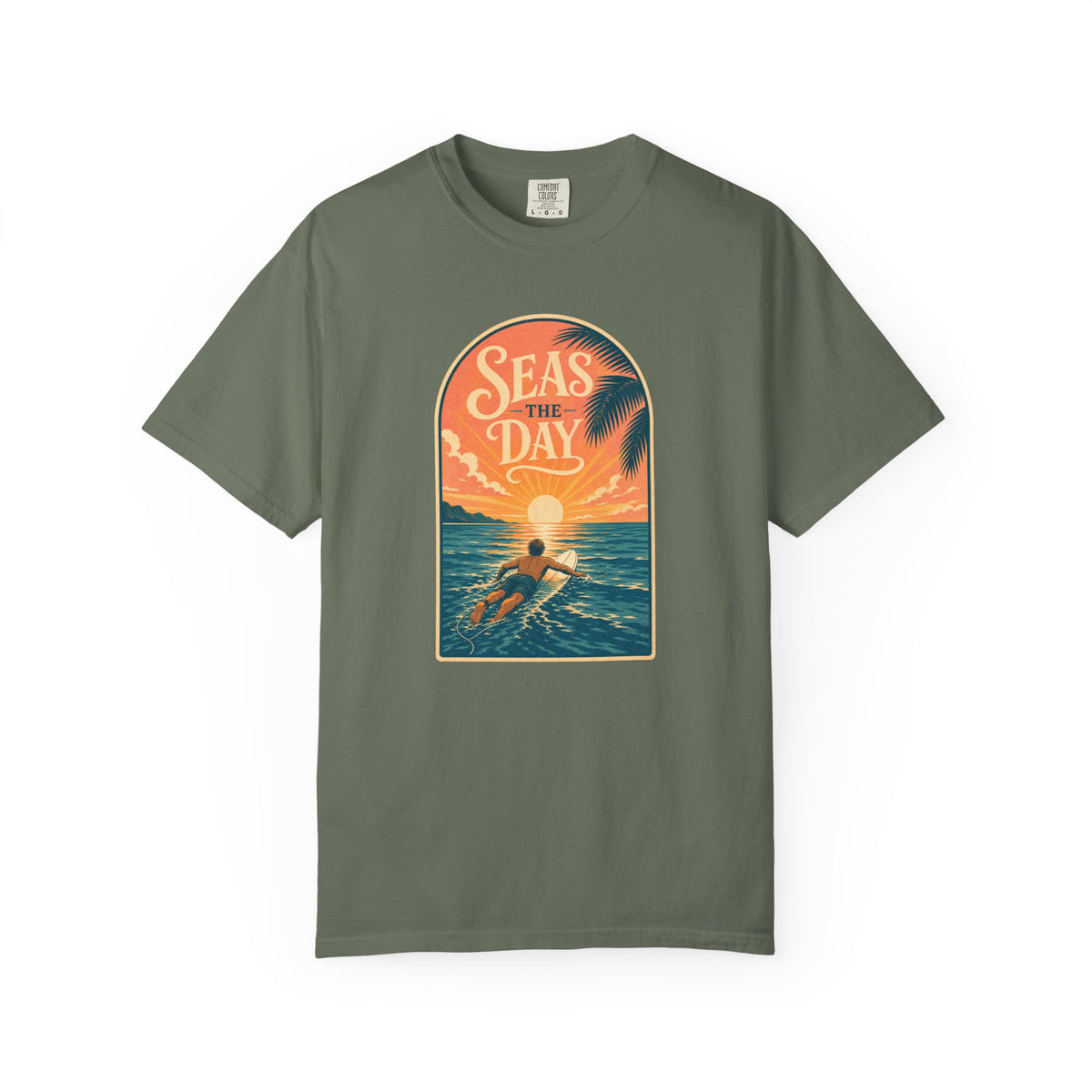Seas The Day Tee | Vintage Ocean Shirt | Retro Beach T-Shirt | Comfort Colors Gift