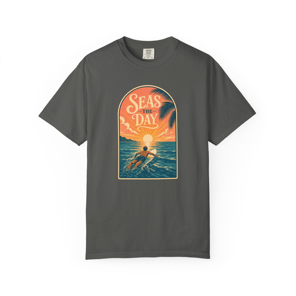 Seas The Day Tee | Vintage Ocean Shirt | Retro Beach T-Shirt | Comfort Colors Gift