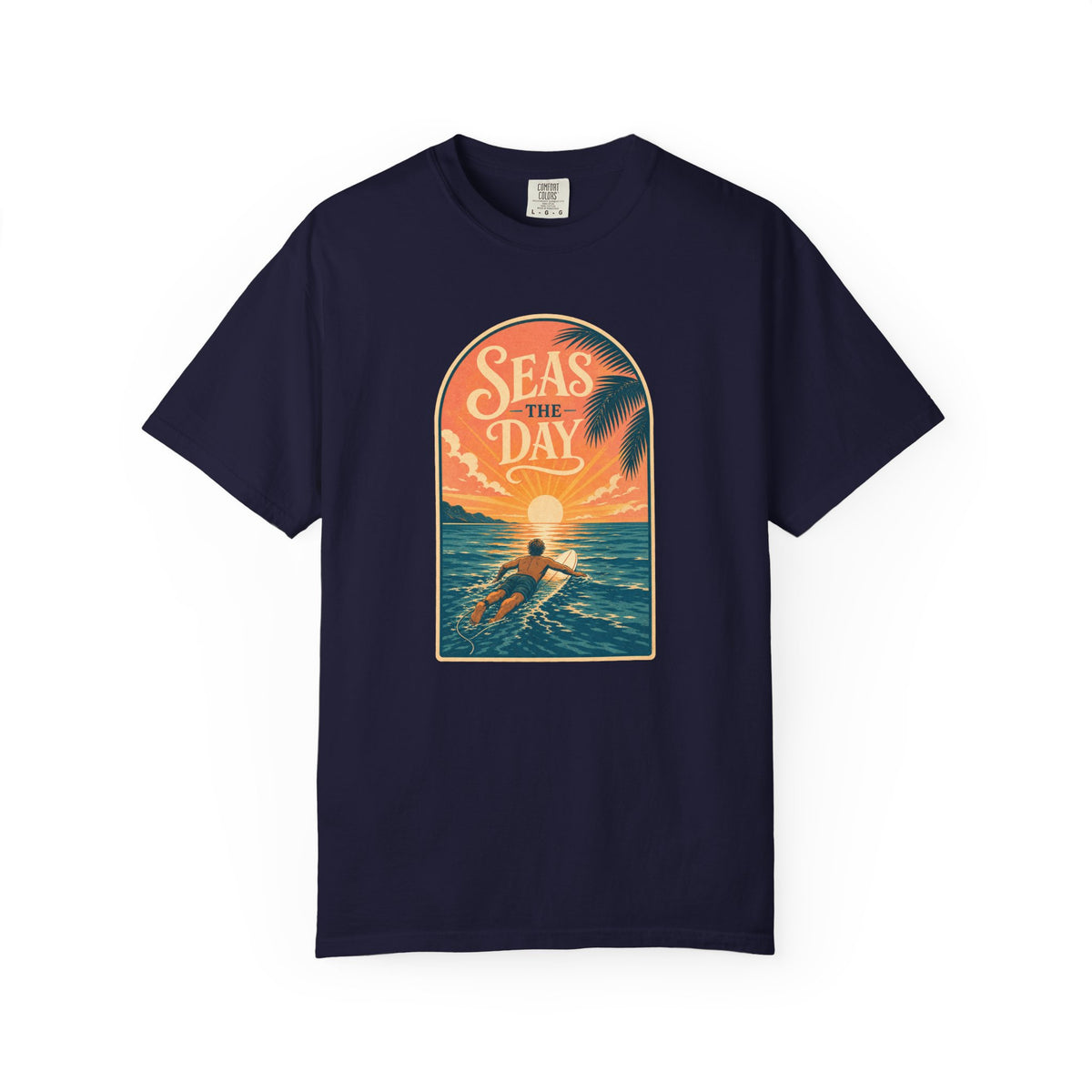 Seas The Day Tee | Vintage Ocean Shirt | Retro Beach T-Shirt | Comfort Colors Gift