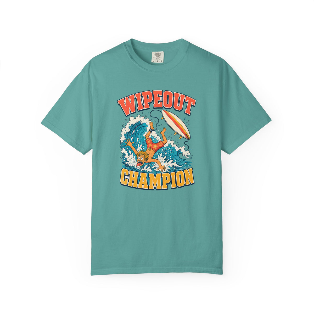 Wipeout Champion Tee | Funny Surfer T-Shirt | Retro Beach T-Shirt | Comfort Colors Gift
