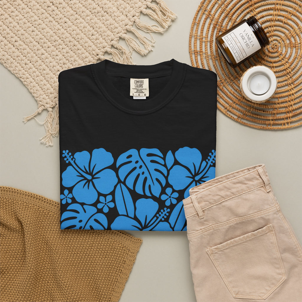 Island State Of Mind Shirt | Hibiscus Monstera Block Tee | Comfort Colors T-Shirt