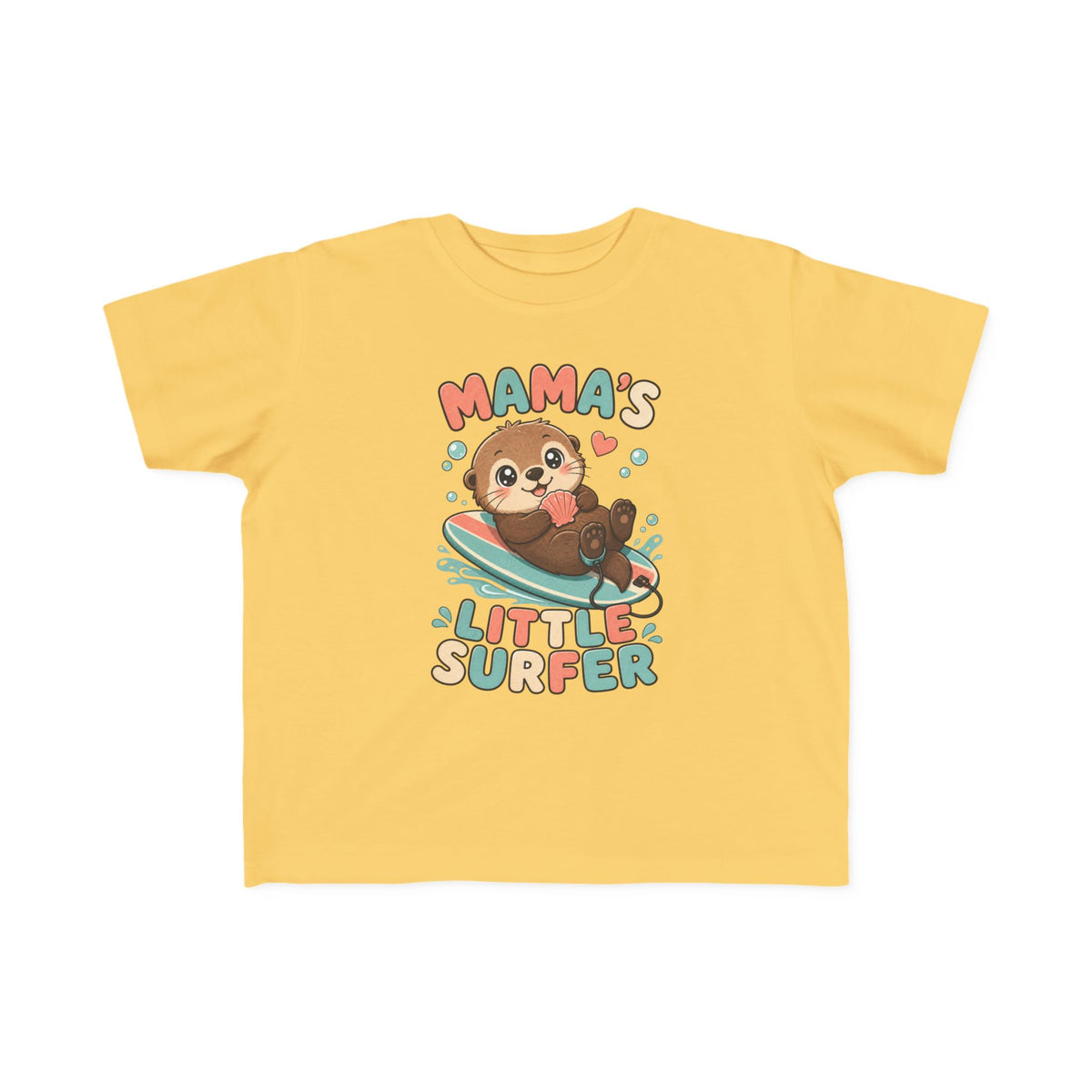 Mama's Little Surfer Kids Tee | Kids Sea Otter Shirt | Toddler Beach T-Shirt | Surf Kid Gift