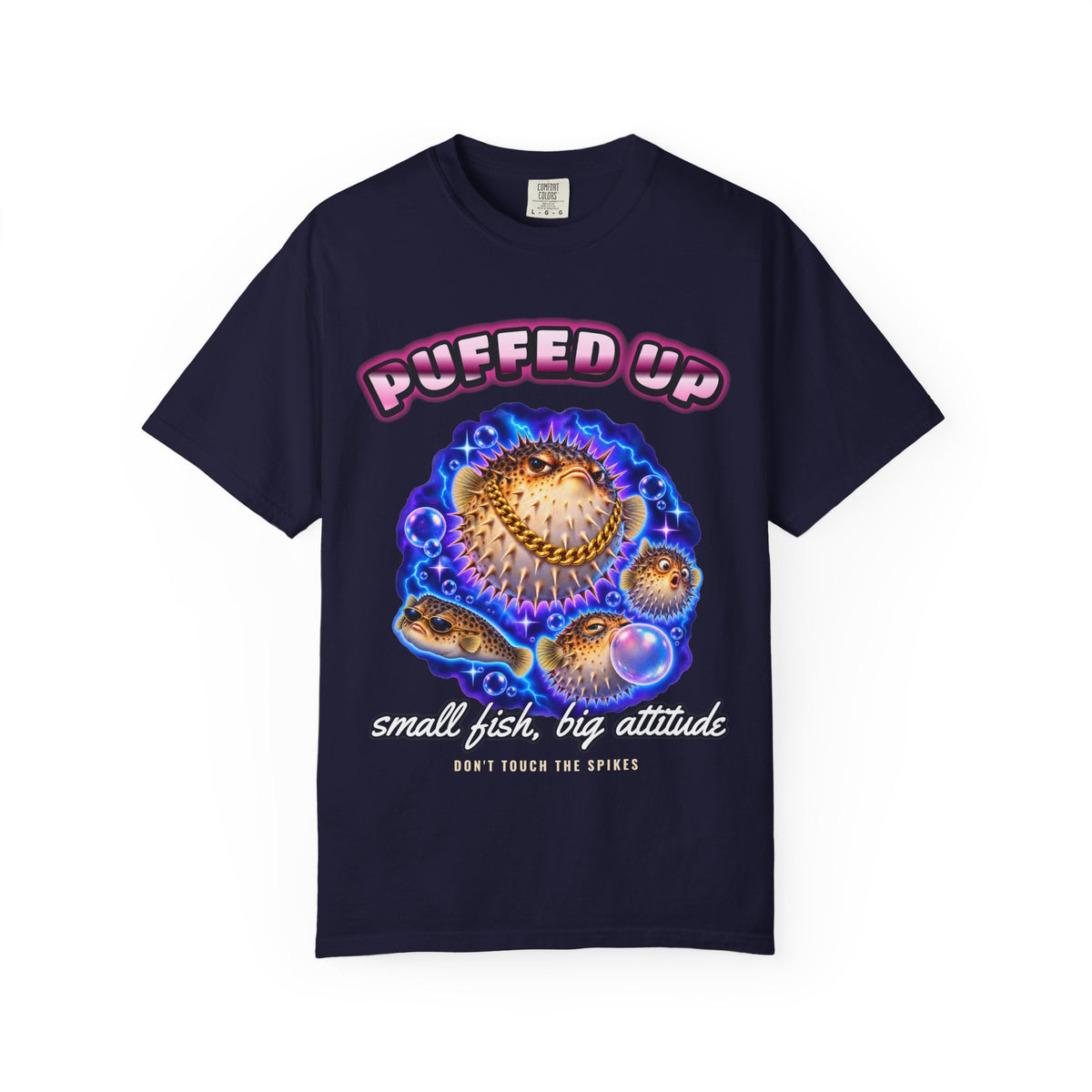 Pufferfish Bootleg Shirt | Puffed Up Funny Fish Tee | Comfort Colors T-Shirt