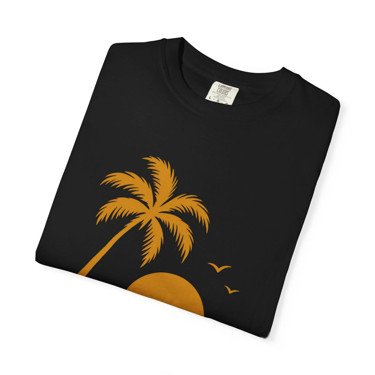 Golden Hour Palm Shirt | Minimal Sunset Wave Lines Tee | Comfort Colors T-Shirt