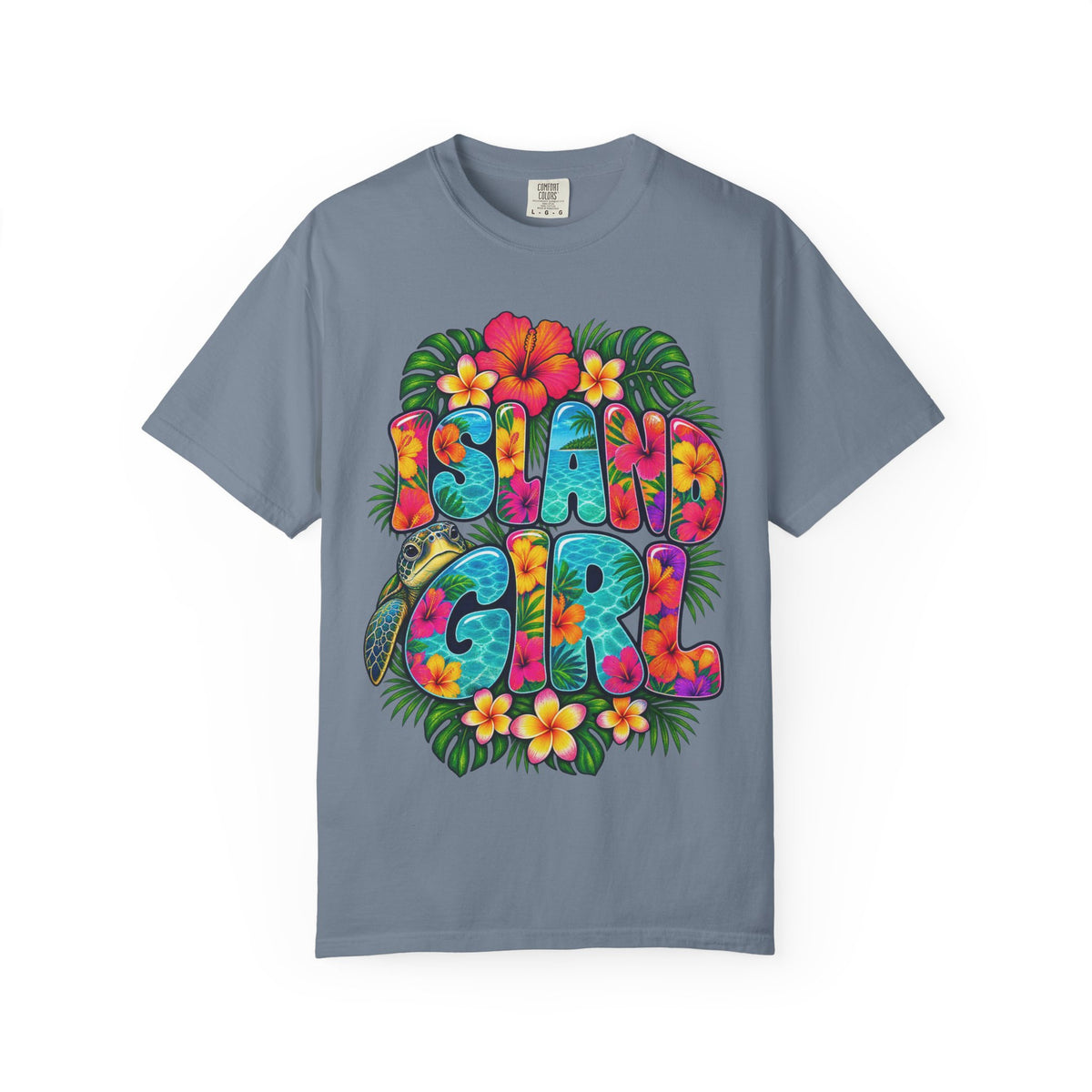 Island Girl Tee | Tropical Girl Shirt | Hibiscus Beach T-Shirt | Comfort Colors